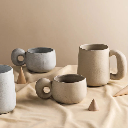 Japanese Stoneware Retro Mugs