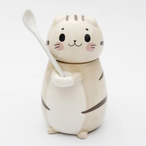 Cute Cat Mugs With Spoon