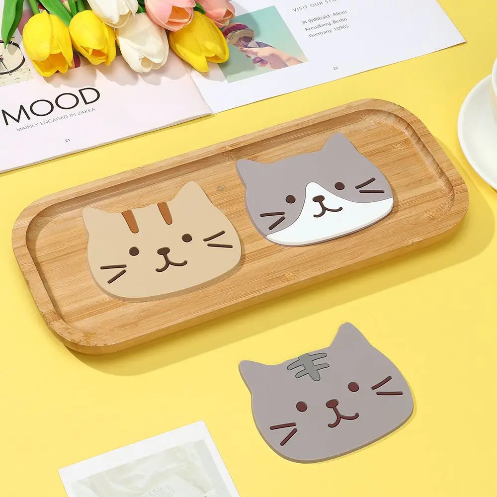 Cat Shaped Silicone Cup Mat Holder