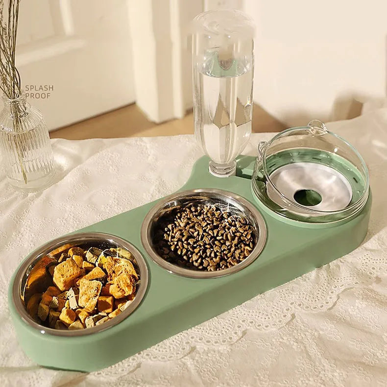 3-In-1 Bowls With Automatic Drinker