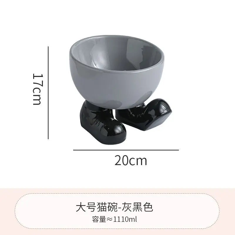 Funny Tall Cat Bowl