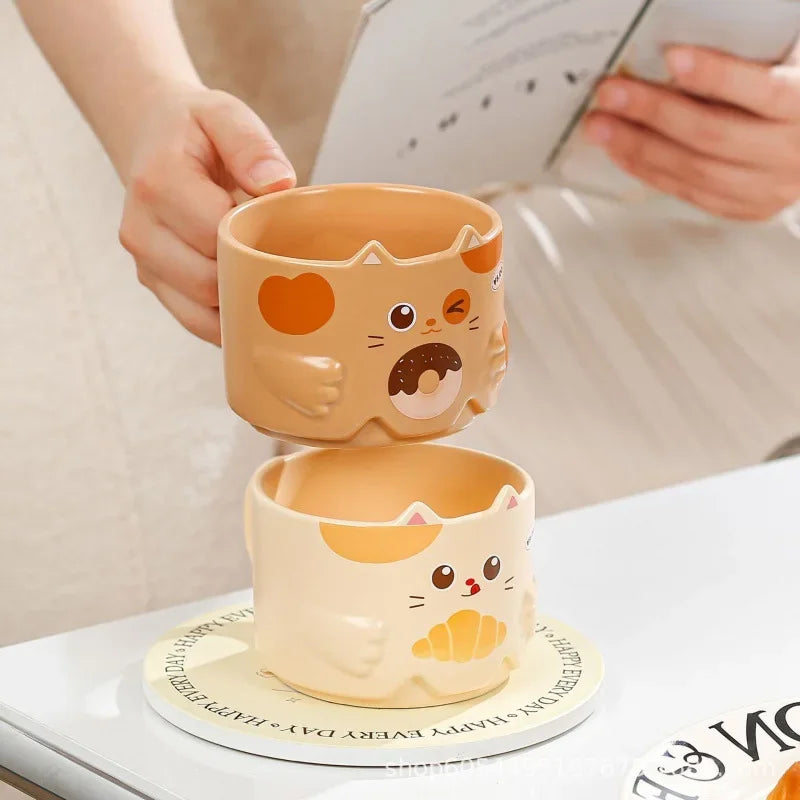 Purrfectly Stackable Mugs