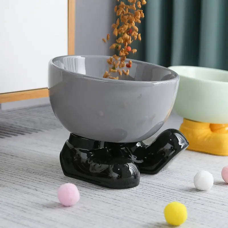 Funny Tall Cat Bowl