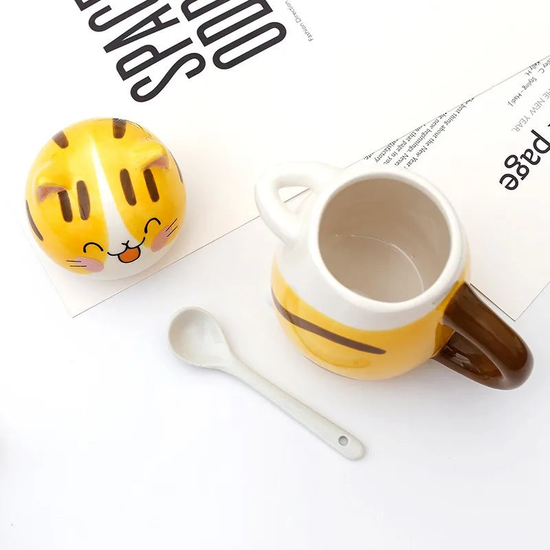 Cute Cat Mugs With Spoon