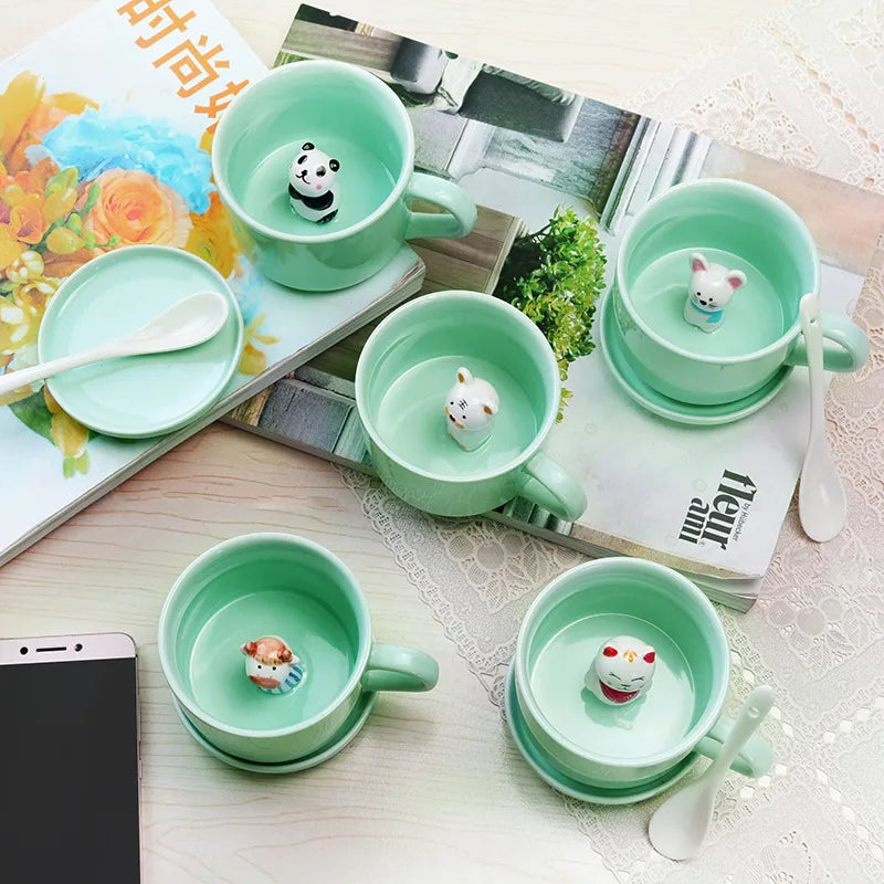 3D Animals Inside Cup