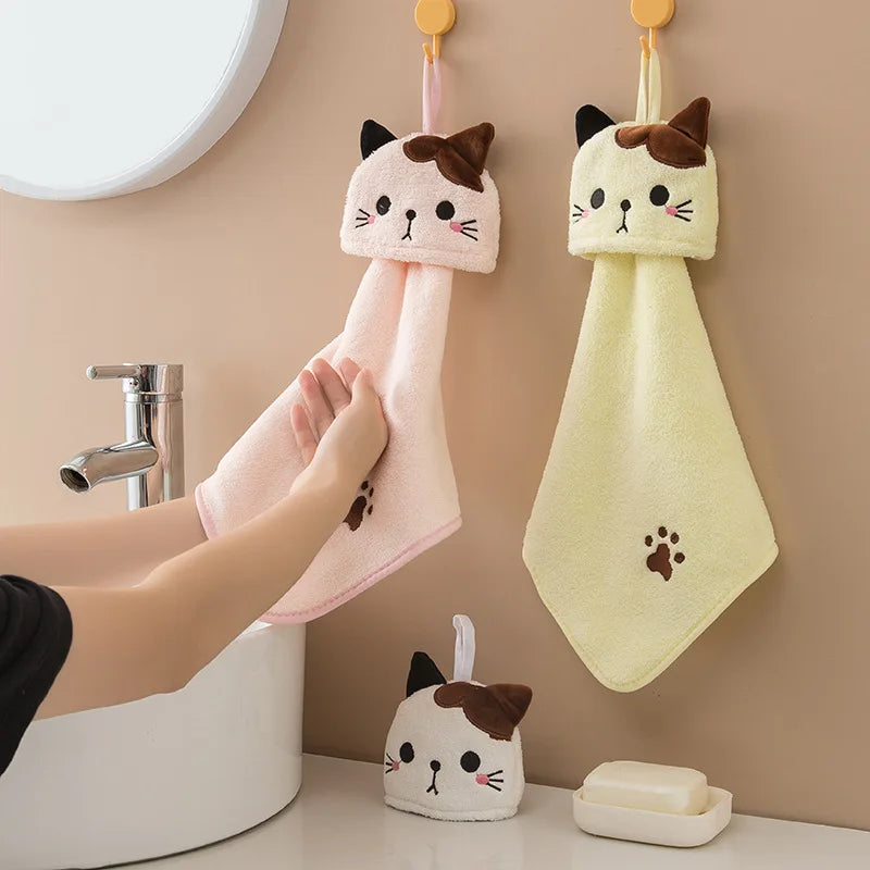 Cat Towel Hanging Hand