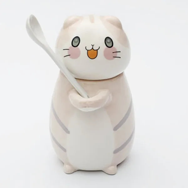 Cute Cat Mugs With Spoon