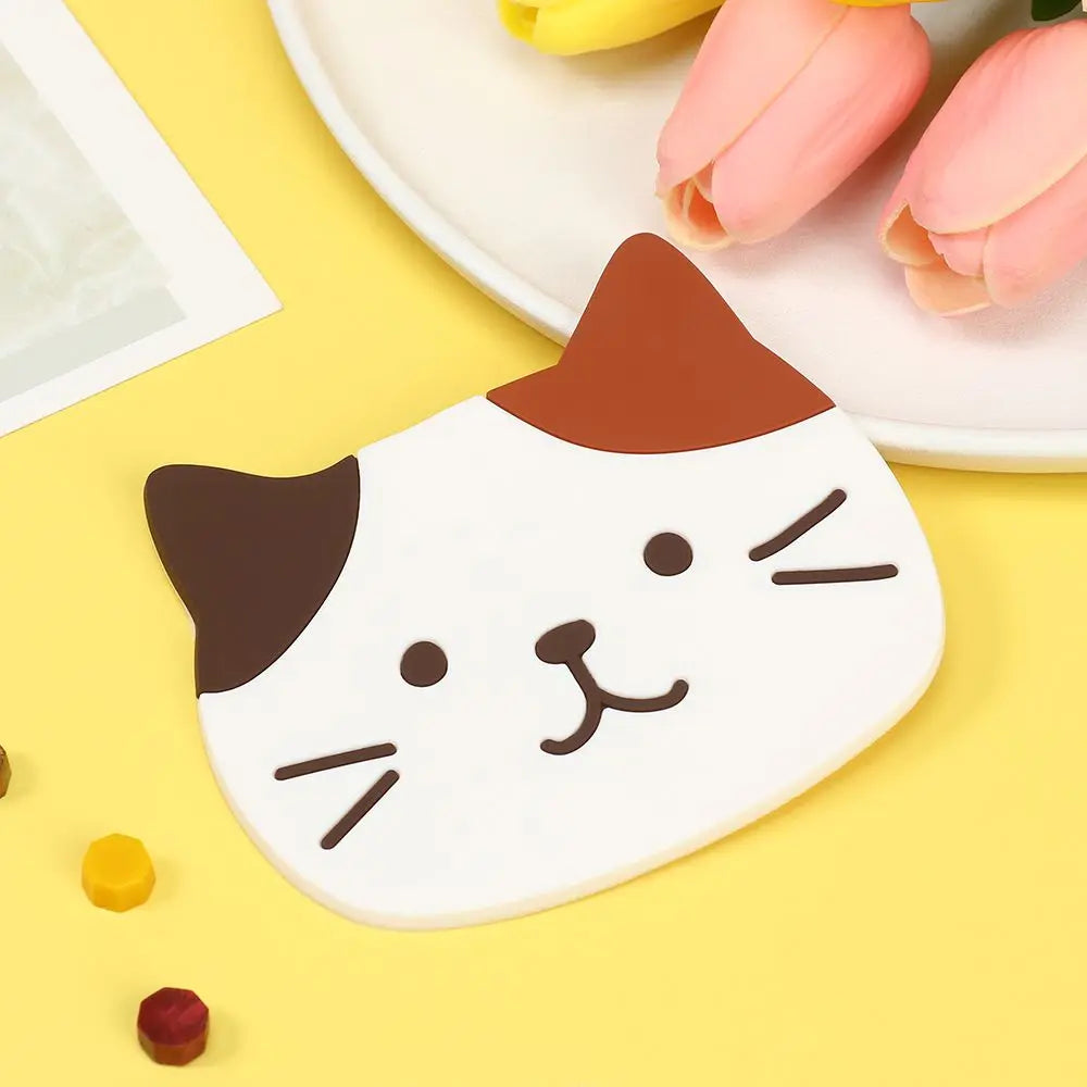 Cat Shaped Silicone Cup Mat Holder