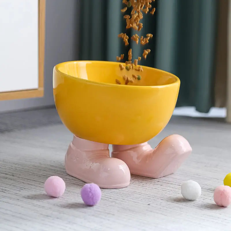 Funny Tall Cat Bowl