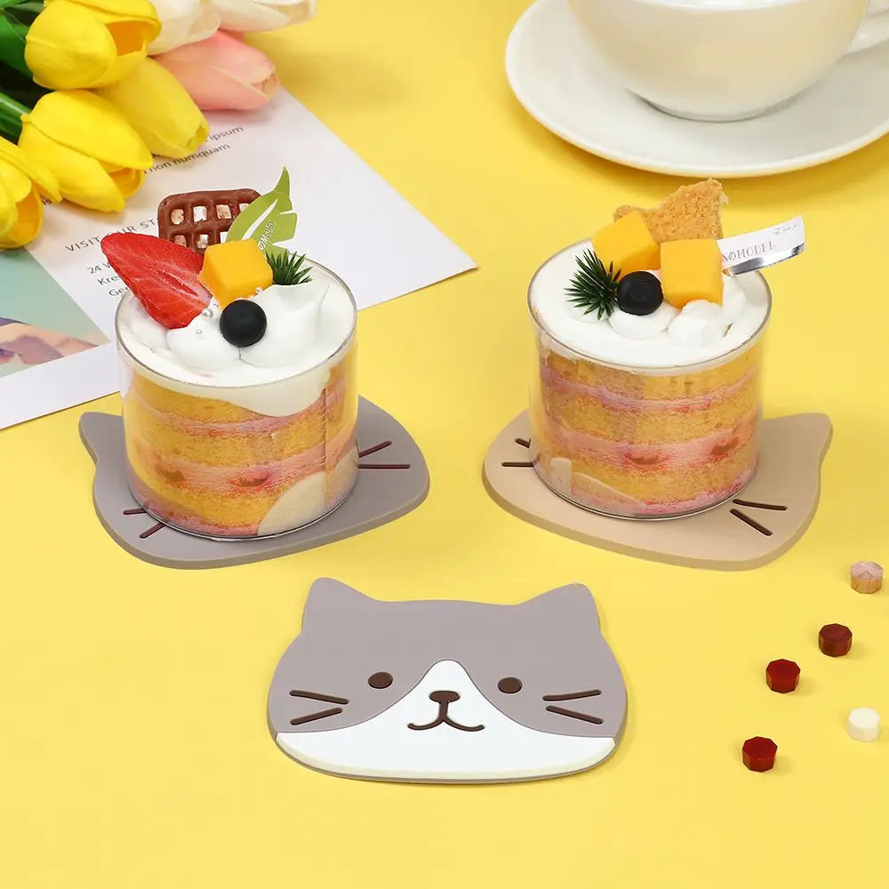 Cat Shaped Silicone Cup Mat Holder