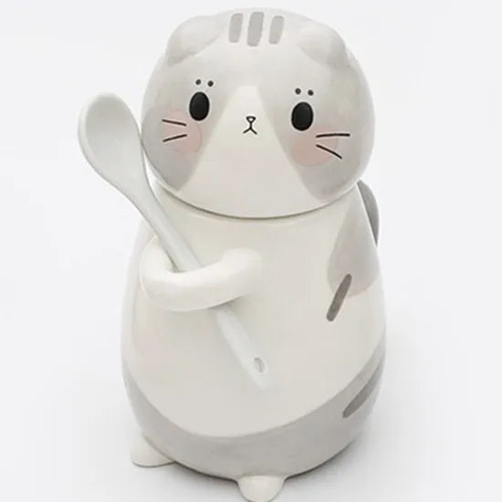 Cute Cat Mugs With Spoon