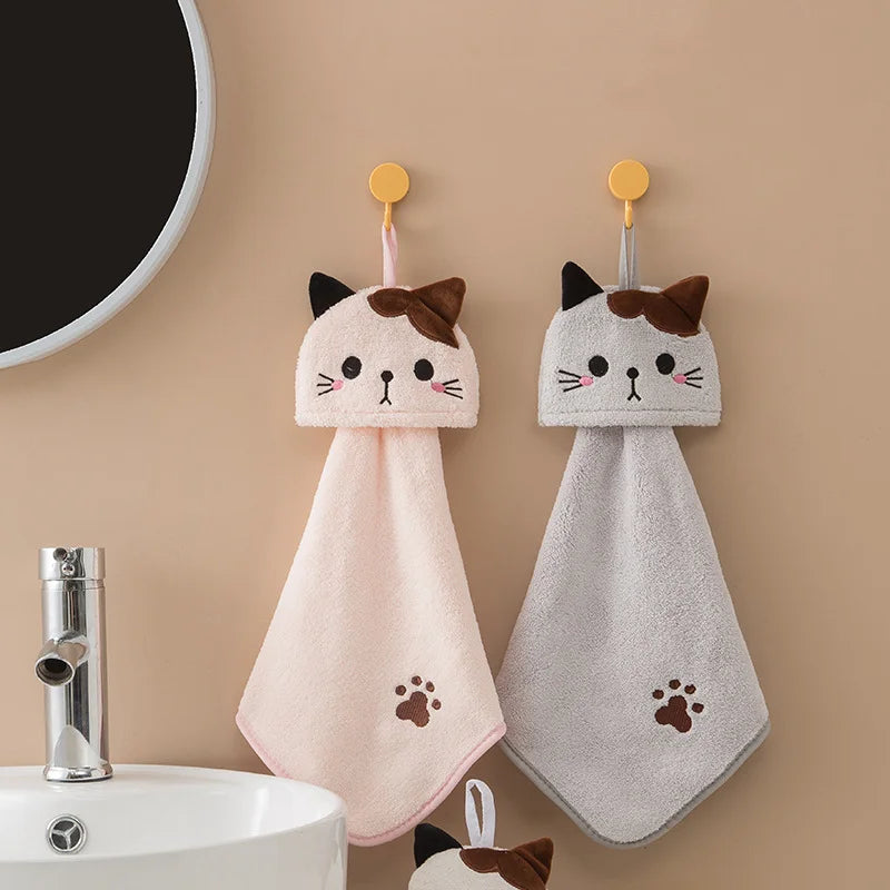 Cat Towel Hanging Hand