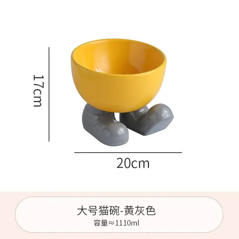 Funny Tall Cat Bowl